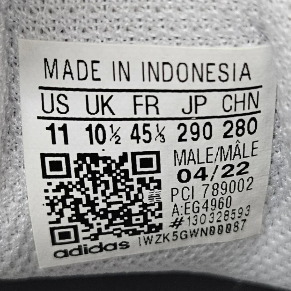 Adidas Superstar Sneakers Leather Shell Toe EG4960 Triple White Mens Size 11